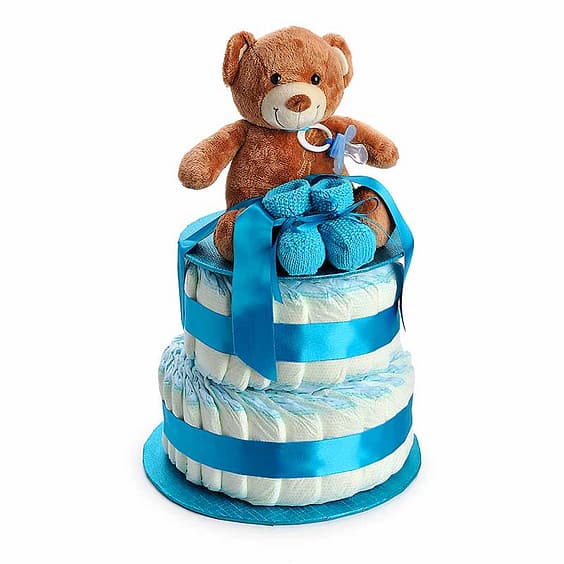 gâteau de couches, turquoise, cadeau de naissance, par creatifpassion